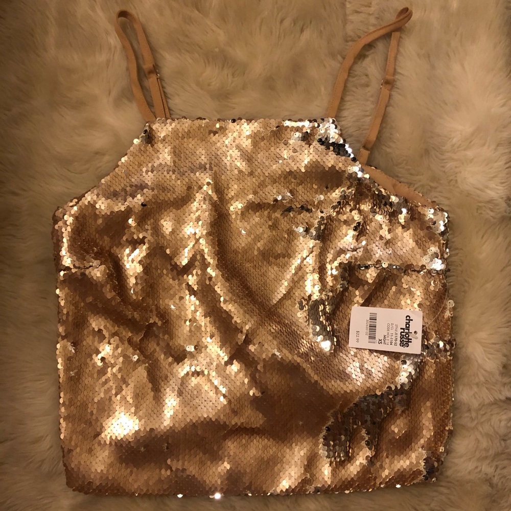 Charlotte Russe sequin crop top